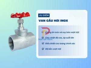 Ưu điểm nổi bật của van cầu hơi inox nối ren