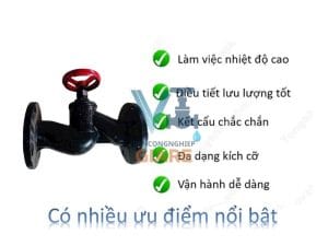 Ưu điểm nổi bật của van cầu gang đen