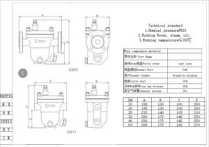 catalog bẫy hơi phao mặt bích thép wcb