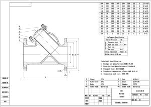 Catalog van y lọc mặt bích jis10k