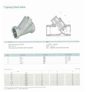 Catalog van y lọc ren inox 304