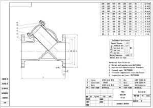 catalog van y lọc thép mặt bích PN16