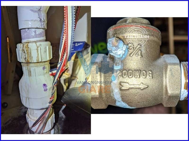 Các lỗi thường gặp khi sử dụng và lắp đặt van 1 chiều