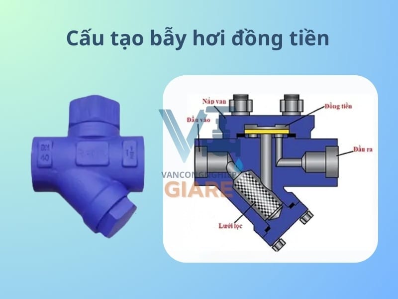 Cấu tạo bẫy hơi đồng tiền