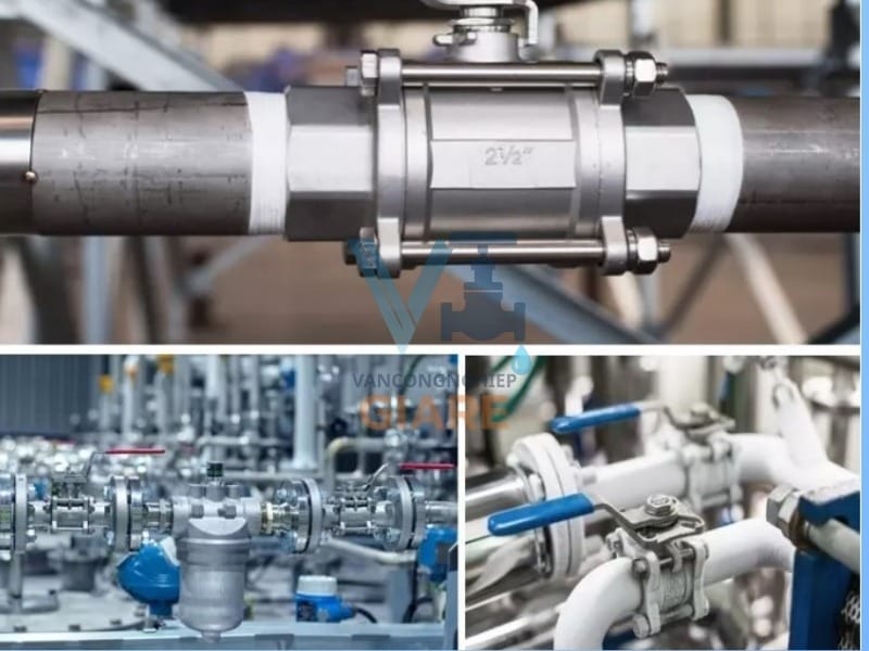 Ứng dụng van bi inox