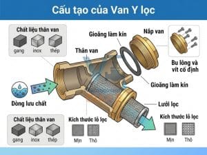 Cấu tạo van Y lọc