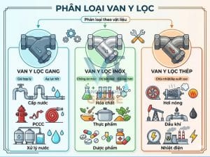 Phân loại van Y lọc