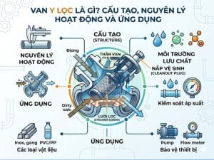 van Y lọc là gì, cấu tạo, nguyên lý hoạt động, cách phân loại và ứng dụng