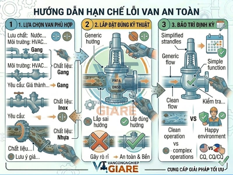 Hướng dẫn cách hạn chế lỗi van an toàn