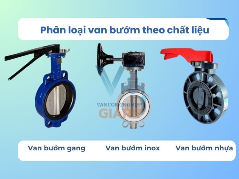 Phân loại van bướm theo vật liệu