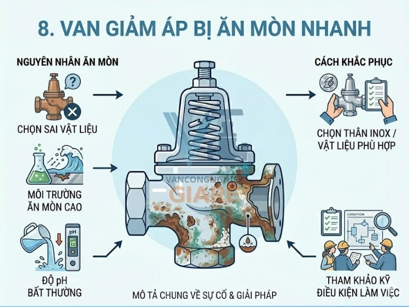 Van Giảm Áp Bị Ăn Mòn Nhanh