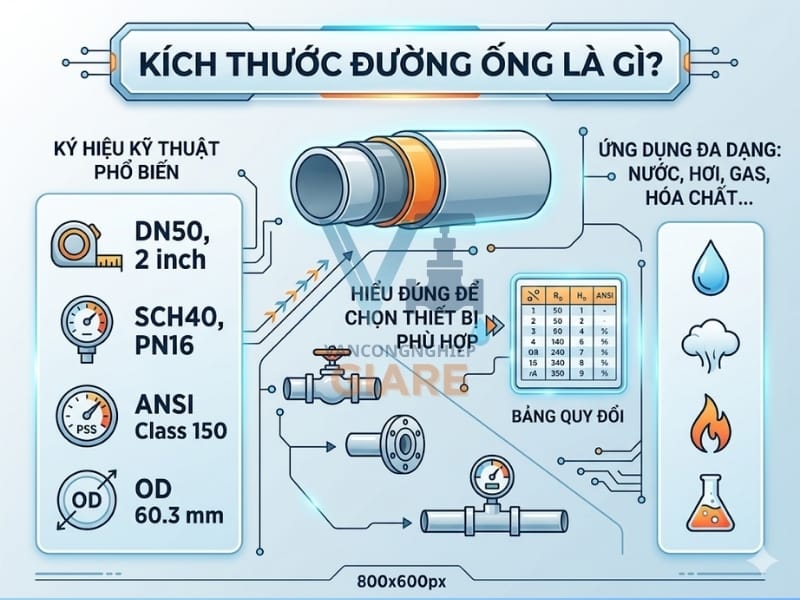 cách đọc kích thước đường ống
