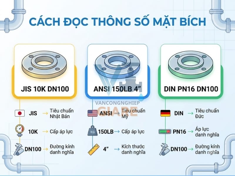 cách đọc thông số mặt bích