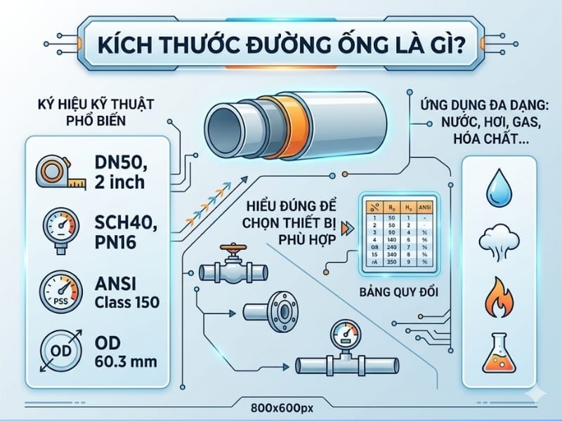 kích thước đường ống là gì