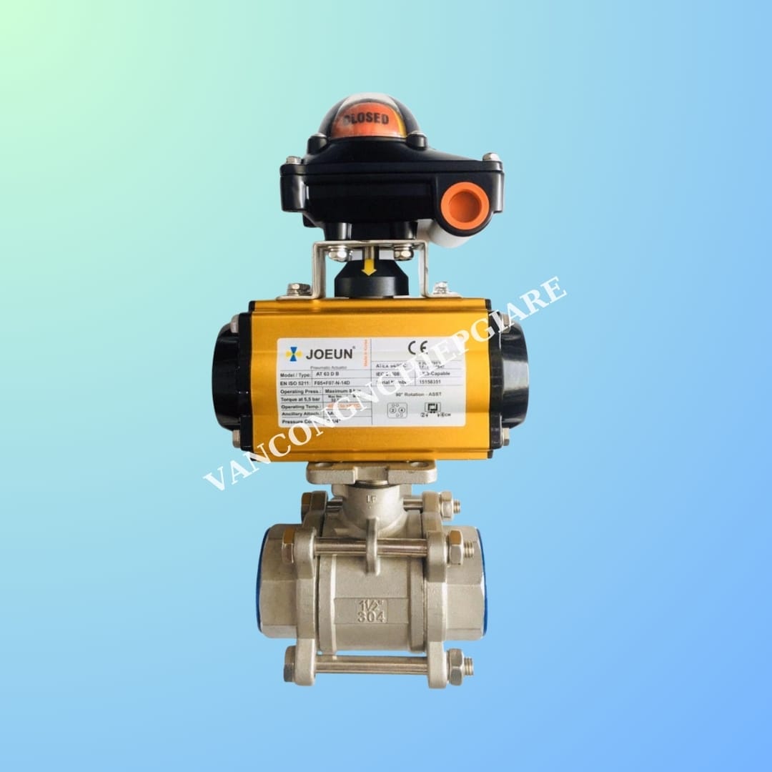 Báo giá van bi 3PC điều khiển khí nén