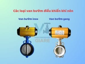 Các loại van bướm điều khiển khí nén