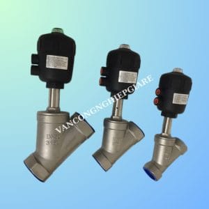 Van y xiên điều khiển khí nén bầu nhựa