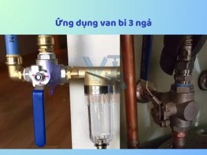 Ứng dụng van bi 3 ngả ren inox tay gạt