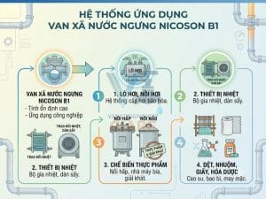 Ứng dụng thực tế của van bẫy hơi Nicoson B1