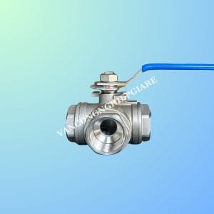 Van bi 3 ngả ren inox tay gạt